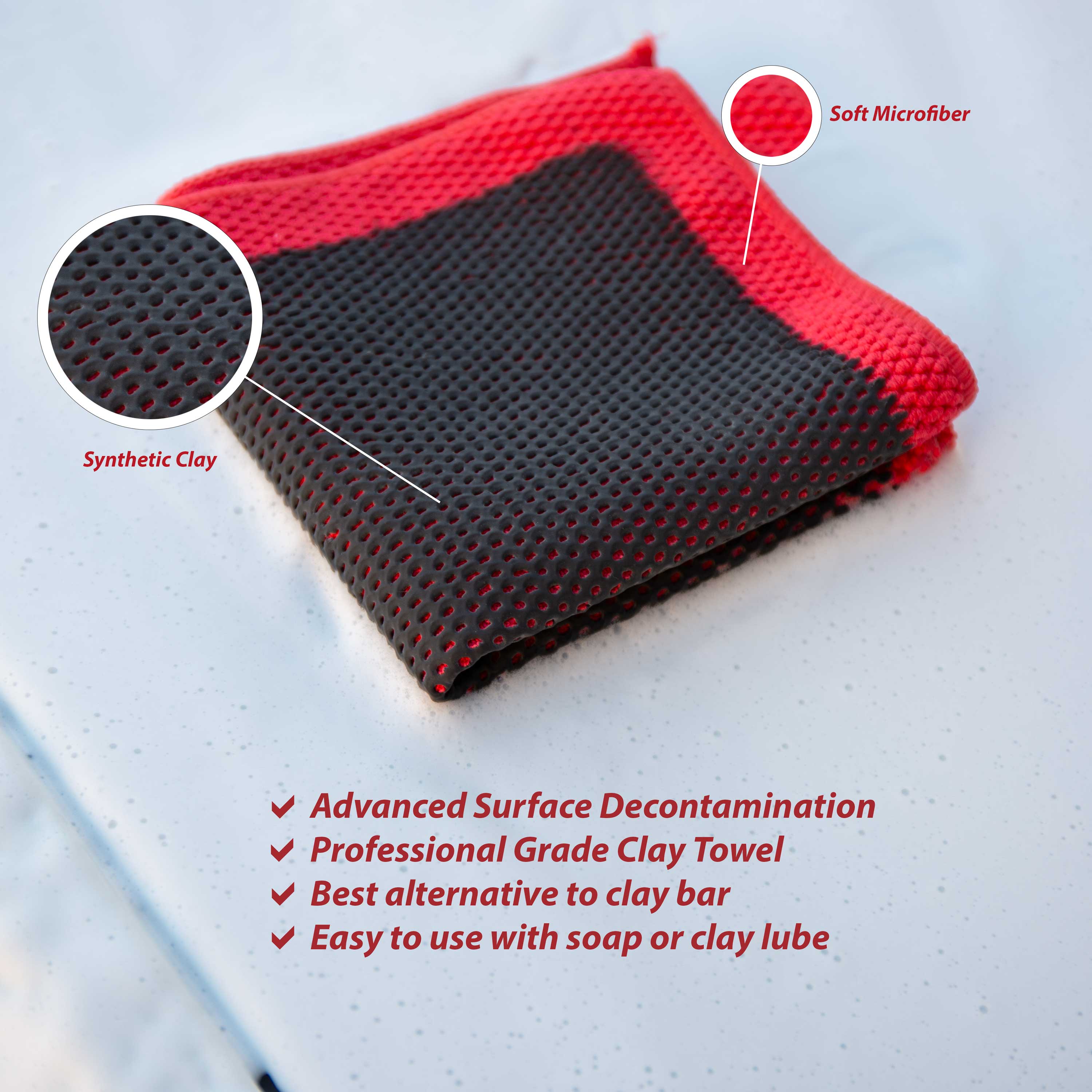 AegisGlide Clay Towel (12 in x 12 in)- Advanced Surface Decontamination ClayTowel